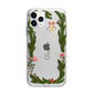 Personalised Vintage Foliage Christmas Apple iPhone 11 Pro Max in Silver with Bumper Case