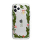Personalised Vintage Foliage Christmas Apple iPhone 11 Pro in Silver with Bumper Case