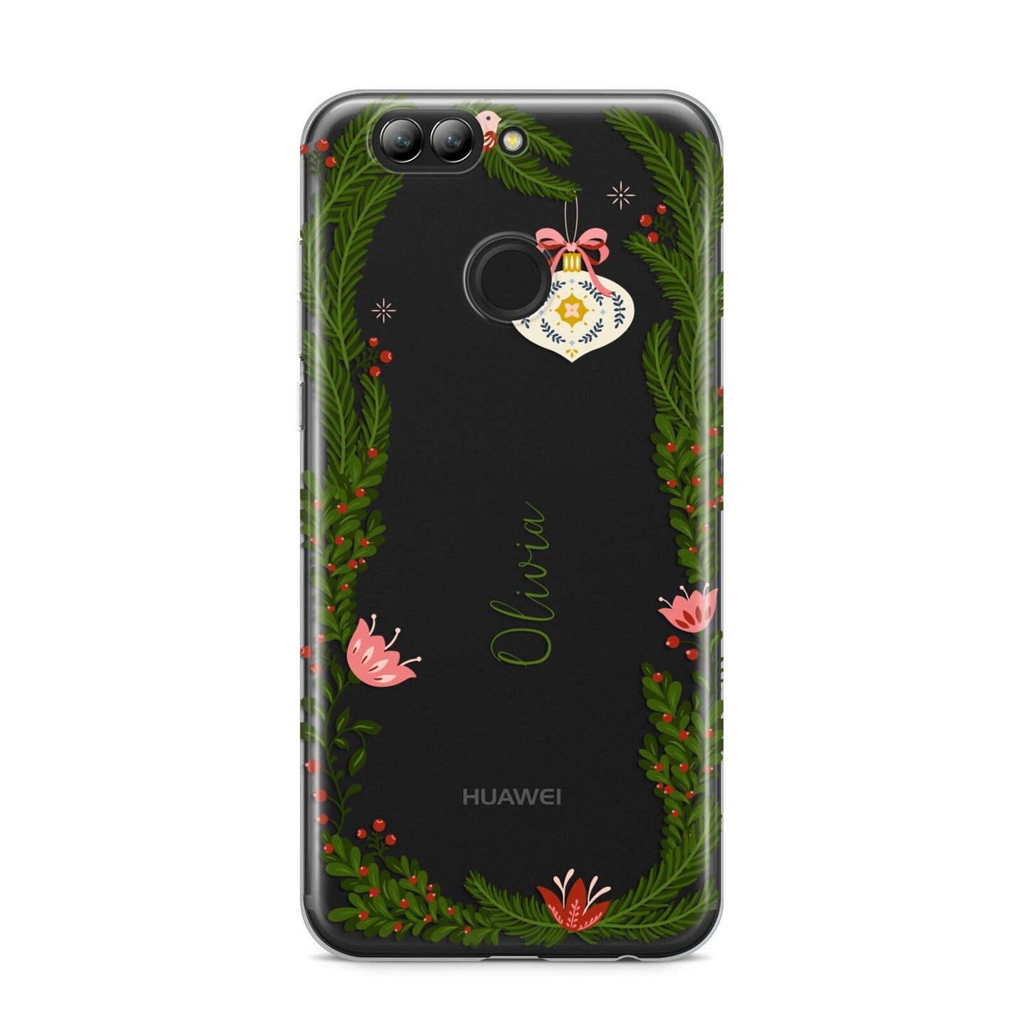 Personalised Vintage Foliage Christmas Huawei Nova 2s Phone Case
