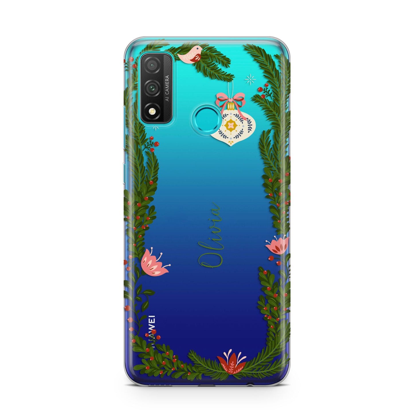 Personalised Vintage Foliage Christmas Huawei P Smart 2020