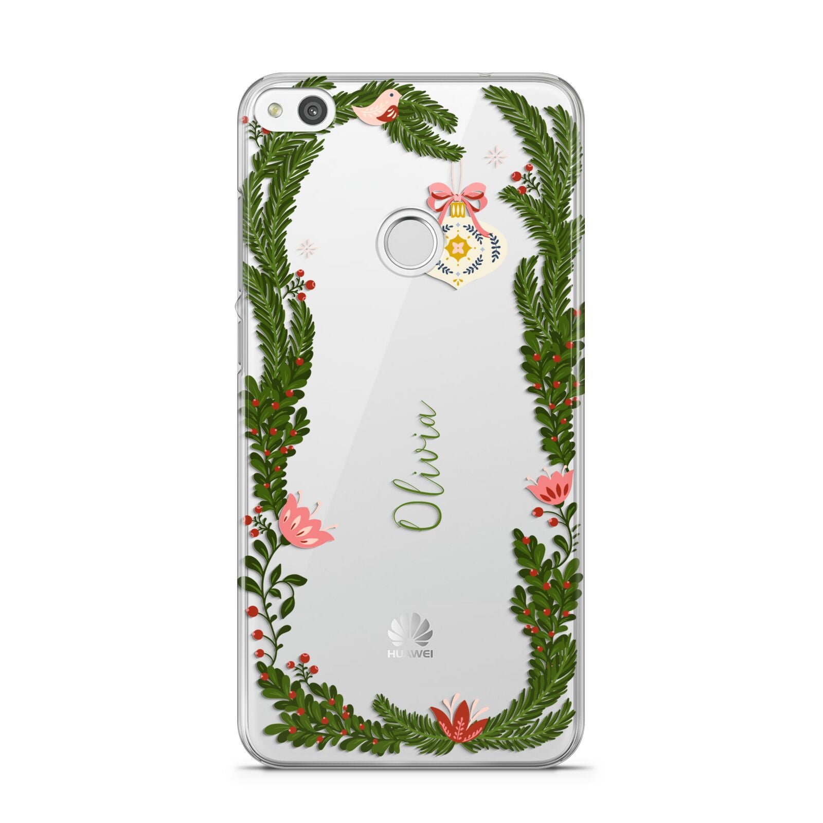 Personalised Vintage Foliage Christmas Huawei P8 Lite Case
