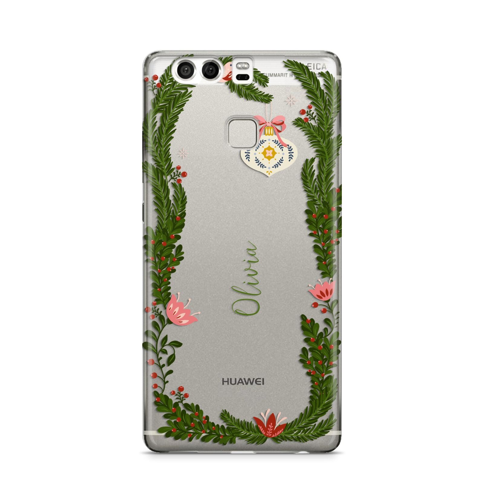 Personalised Vintage Foliage Christmas Huawei P9 Case