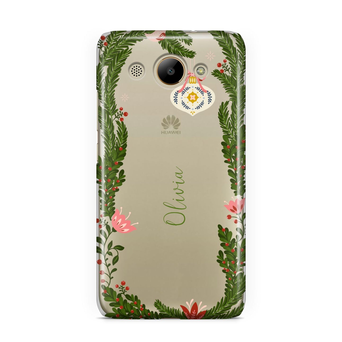 Personalised Vintage Foliage Christmas Huawei Y3 2017