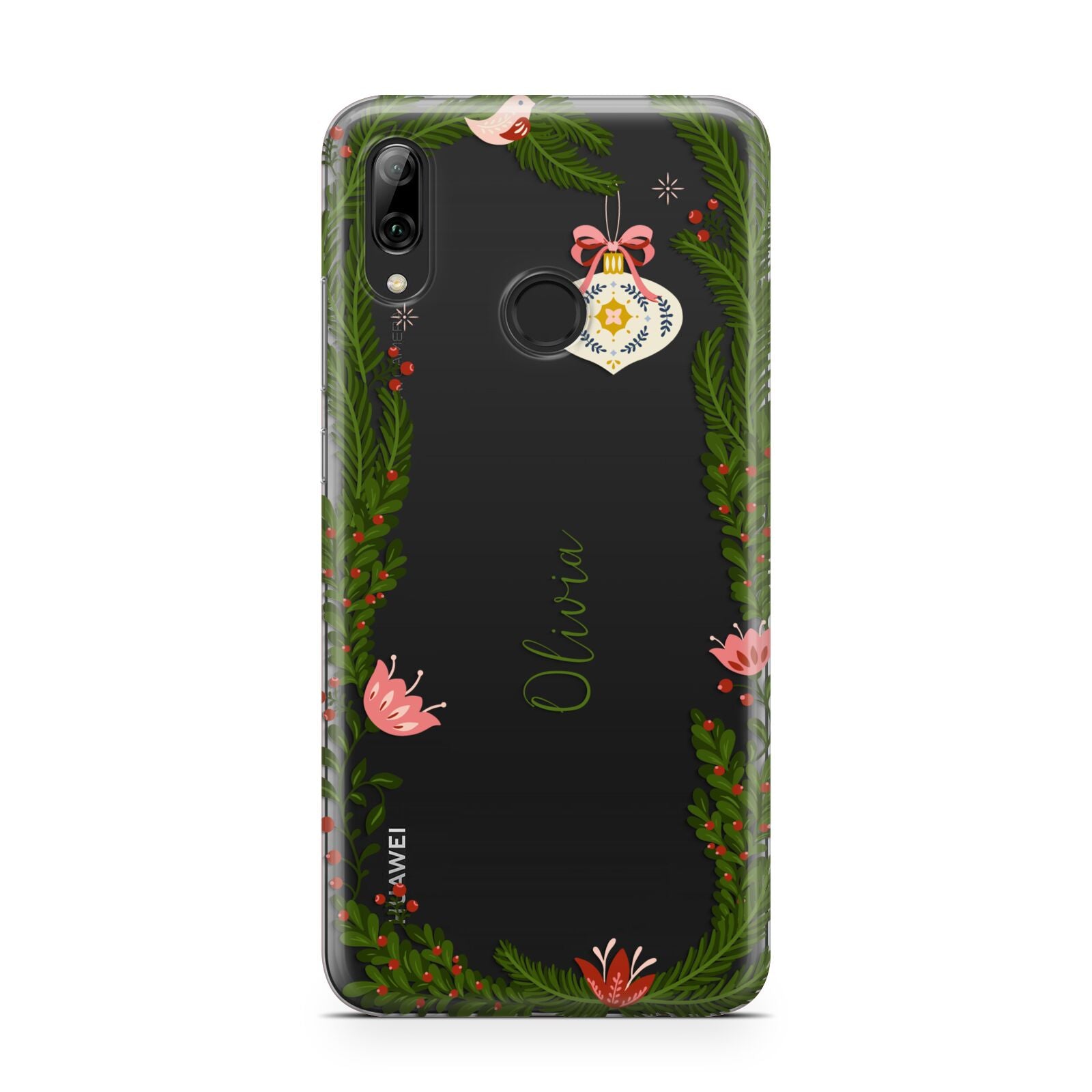 Personalised Vintage Foliage Christmas Huawei Y7 2019