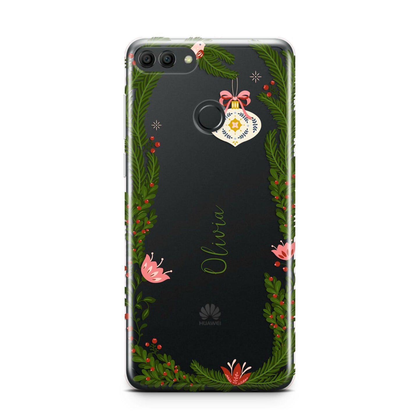 Personalised Vintage Foliage Christmas Huawei Y9 2018