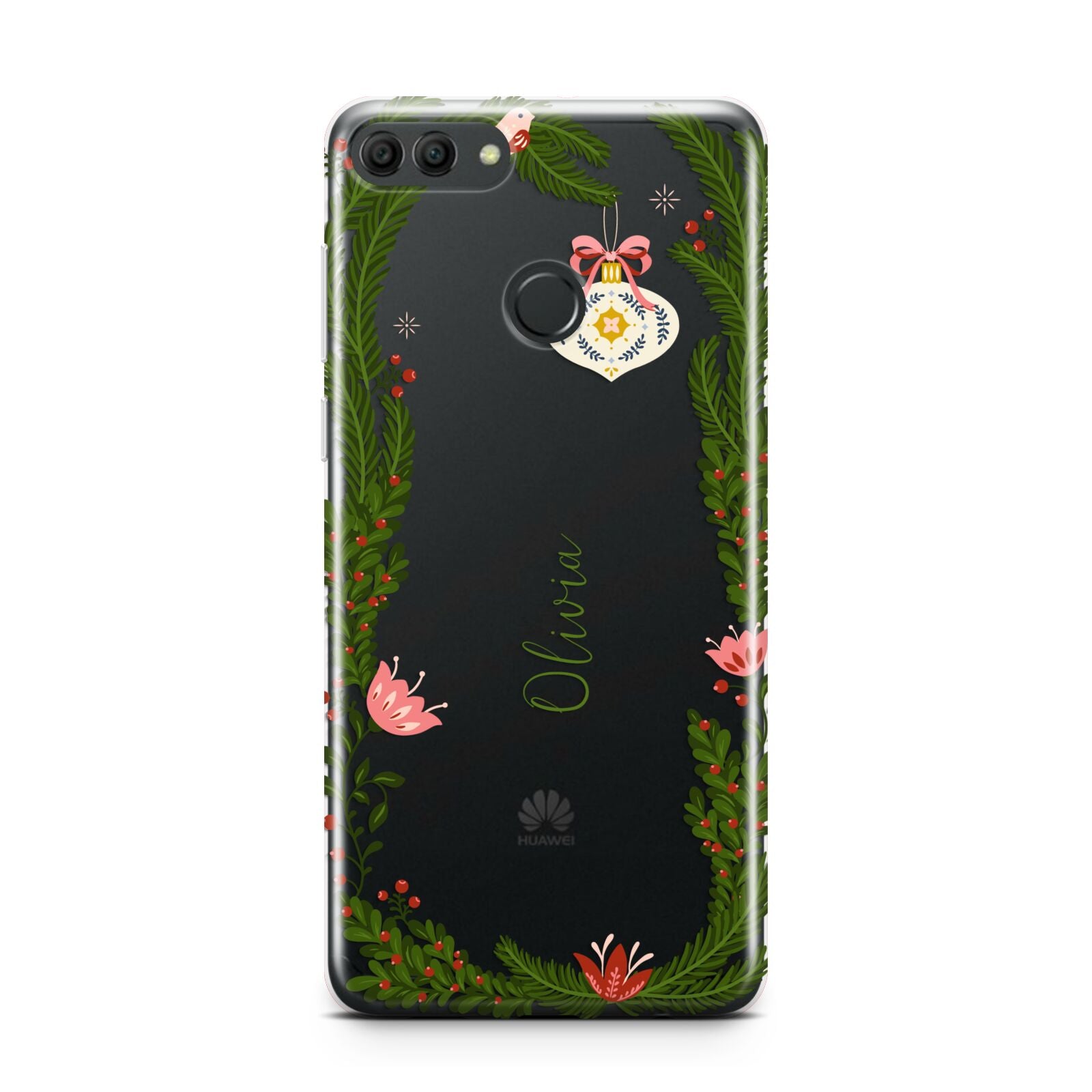Personalised Vintage Foliage Christmas Huawei Y9 2018