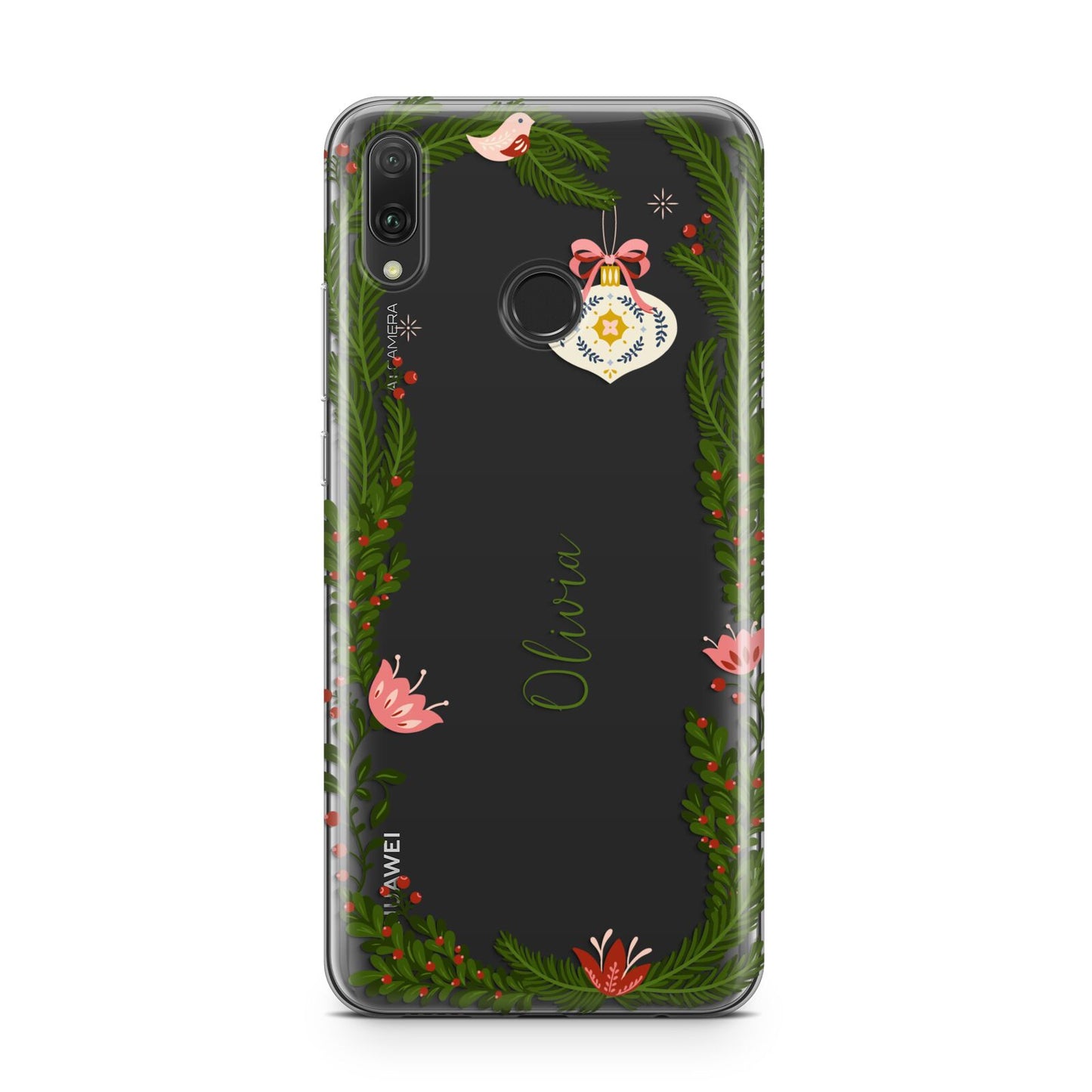 Personalised Vintage Foliage Christmas Huawei Y9 2019