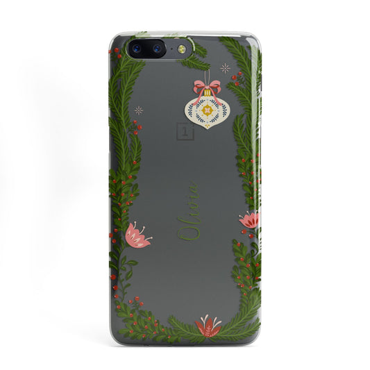 Personalised Vintage Foliage Christmas OnePlus Case