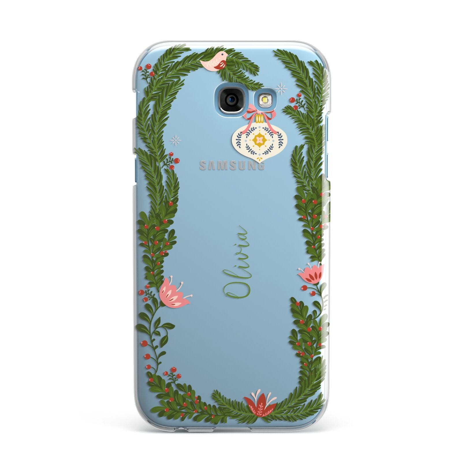 Personalised Vintage Foliage Christmas Samsung Galaxy A7 2017 Case