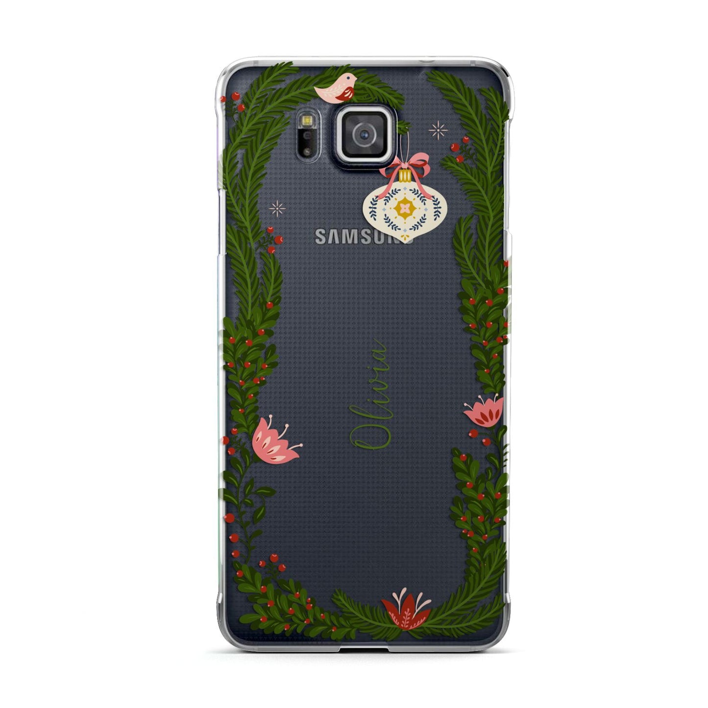 Personalised Vintage Foliage Christmas Samsung Galaxy Alpha Case