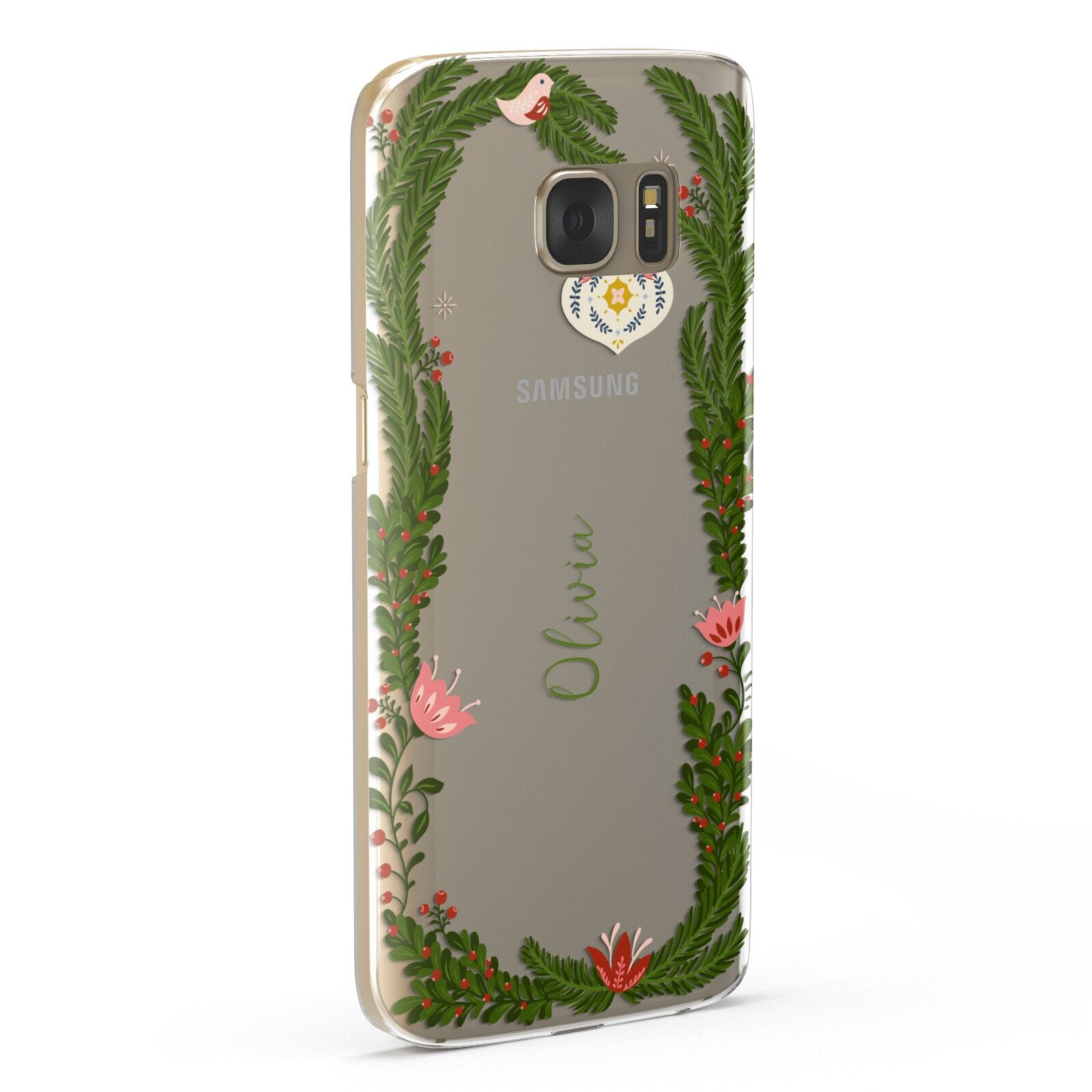 Personalised Vintage Foliage Christmas Samsung Galaxy Case Fourty Five Degrees