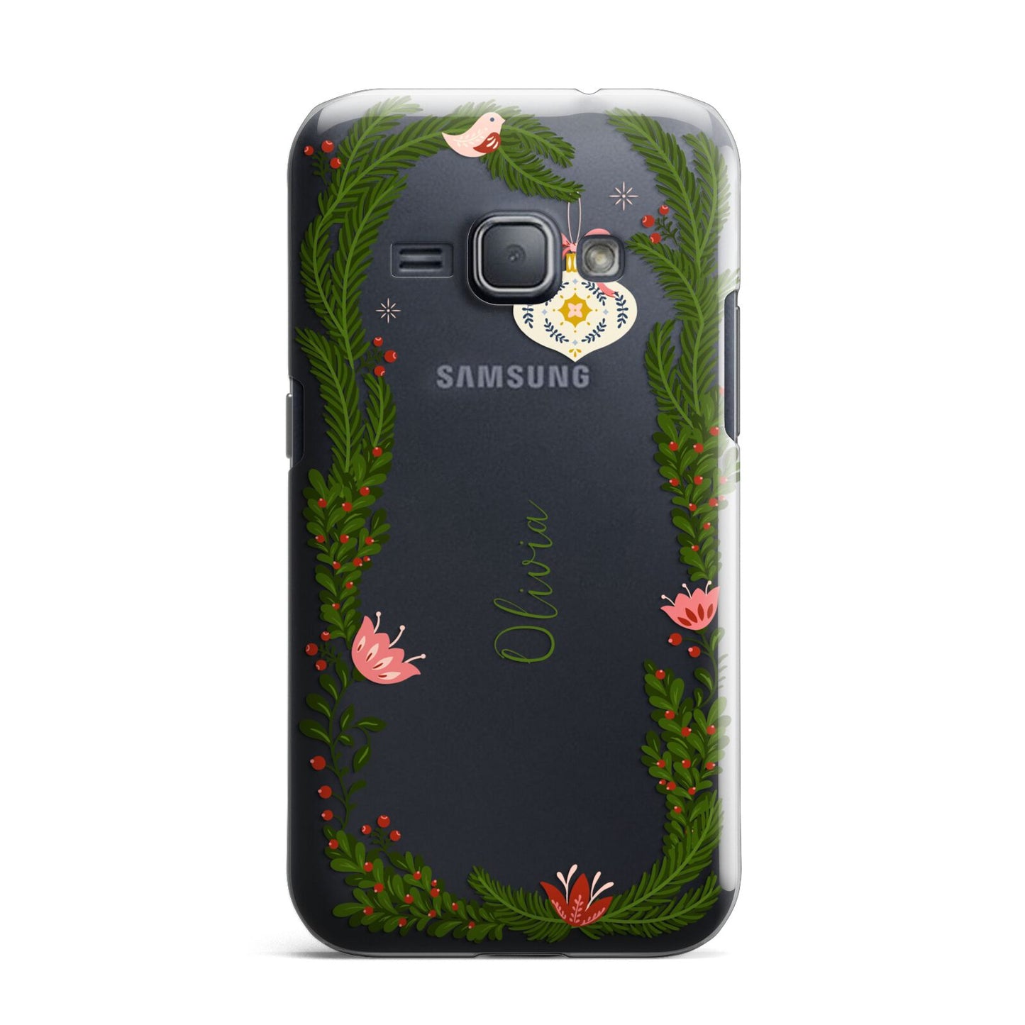 Personalised Vintage Foliage Christmas Samsung Galaxy J1 2016 Case