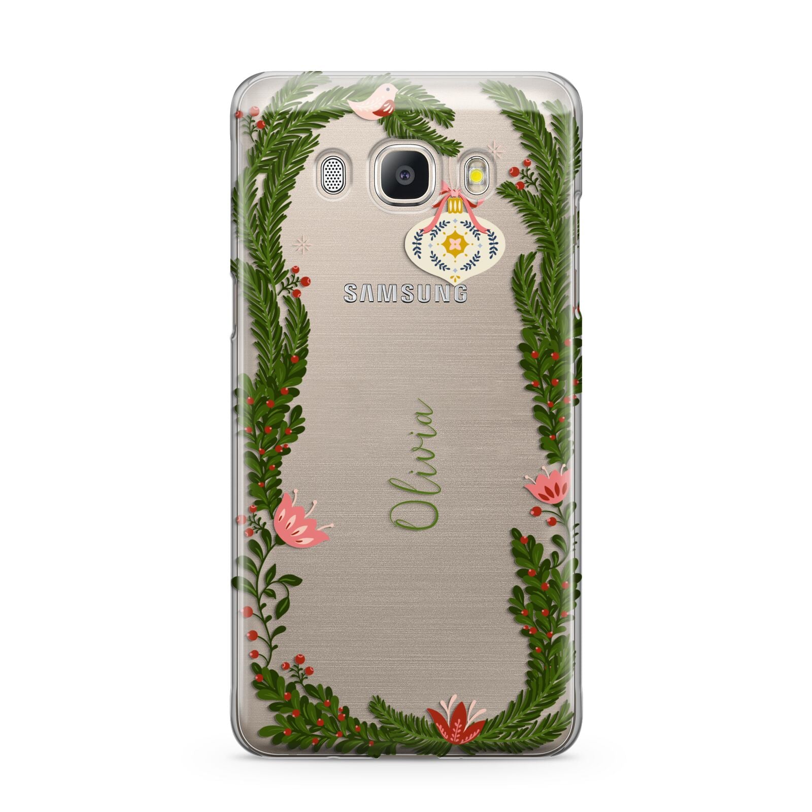 Personalised Vintage Foliage Christmas Samsung Galaxy J5 2016 Case