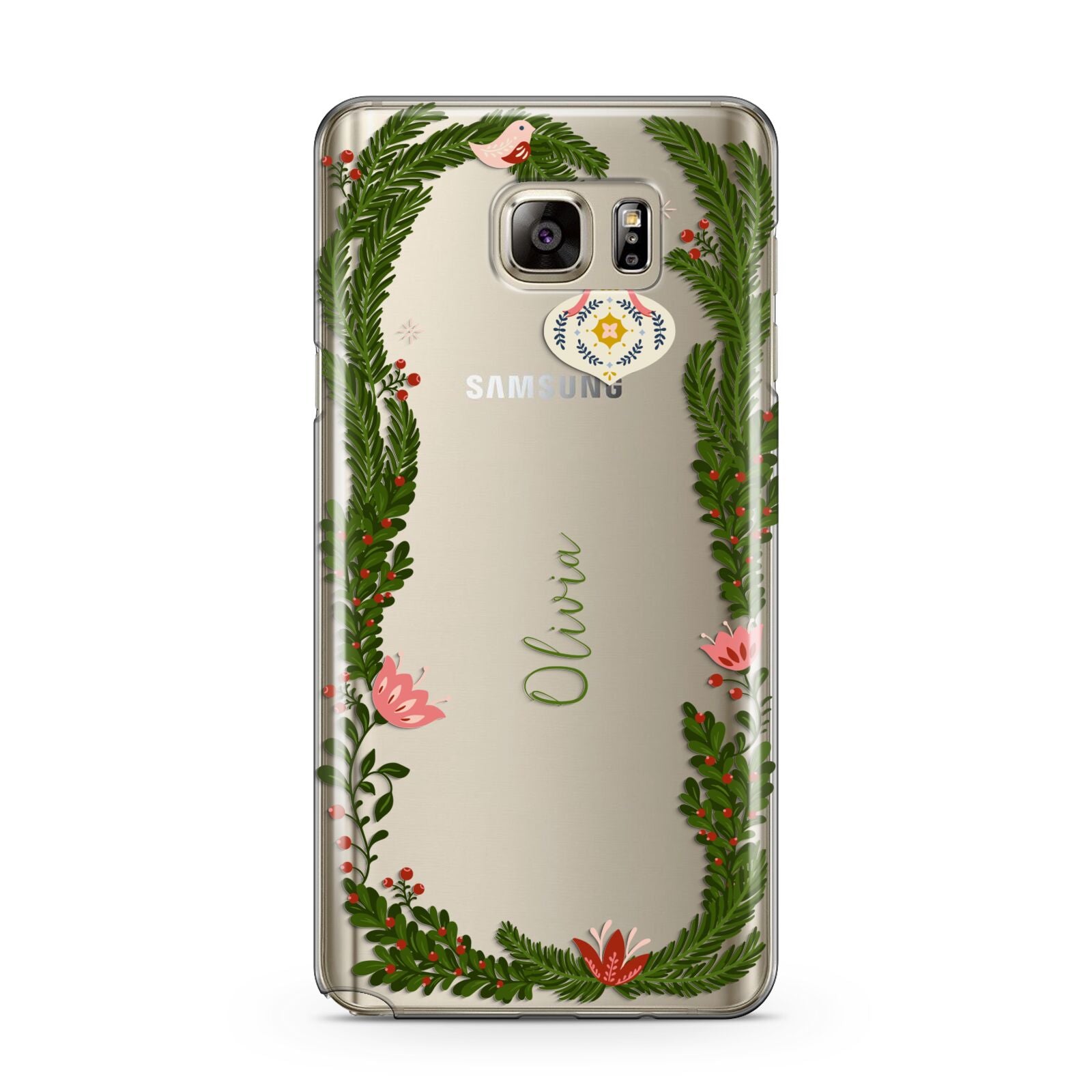 Personalised Vintage Foliage Christmas Samsung Galaxy Note 5 Case
