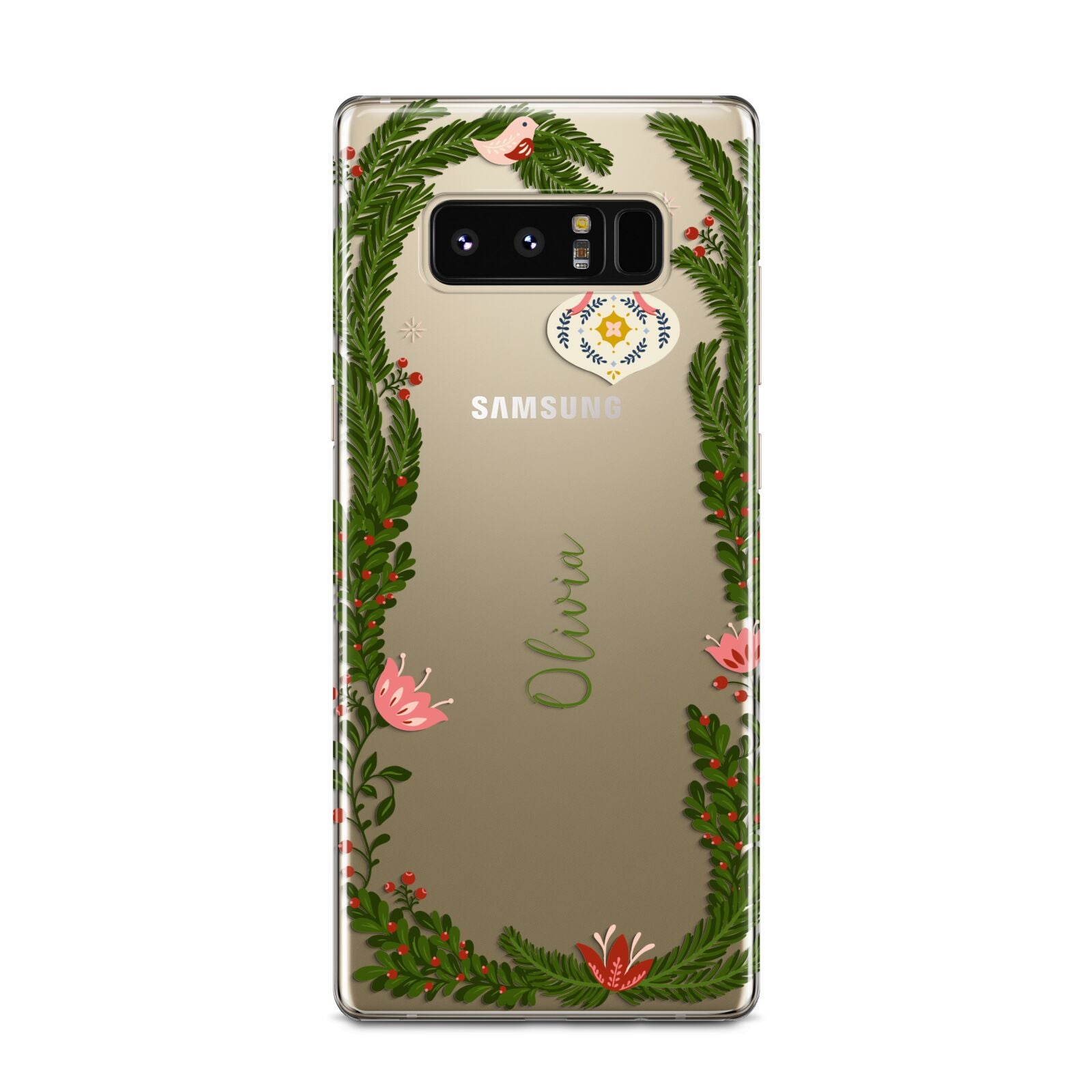 Personalised Vintage Foliage Christmas Samsung Galaxy Note 8 Case