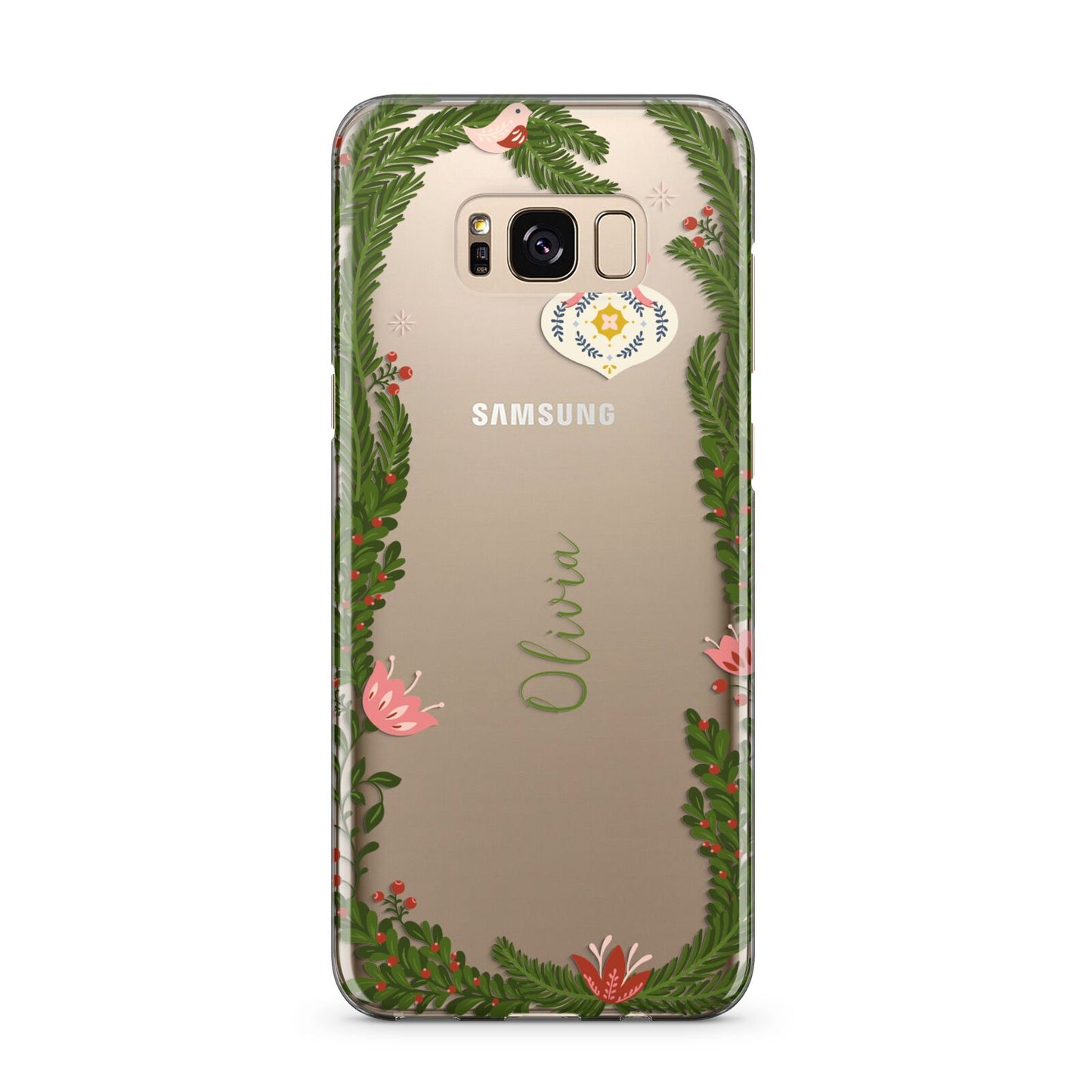 Personalised Vintage Foliage Christmas Samsung Galaxy S8 Plus Case