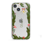 Personalised Vintage Foliage Christmas iPhone 13 Mini TPU Impact Case with White Edges