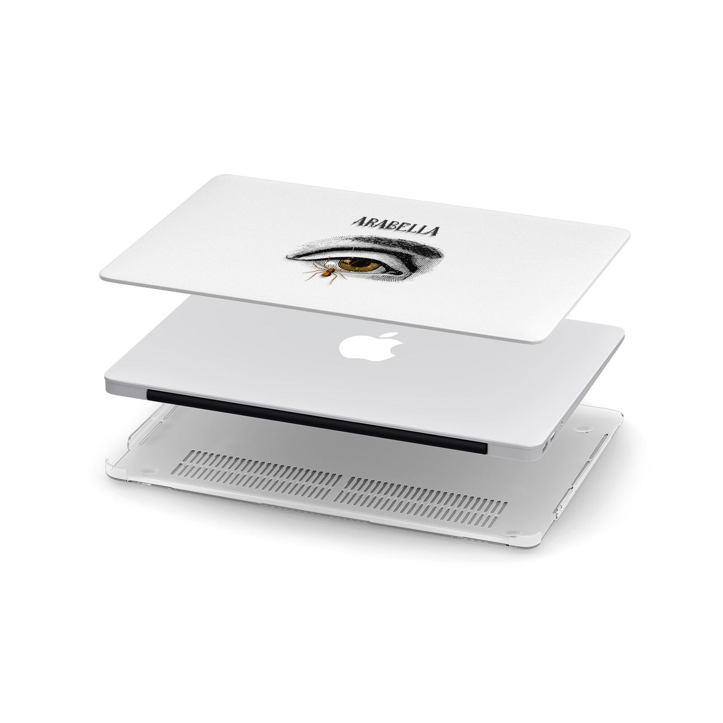 Personalised Vintage Halloween Eye Apple MacBook Case in Detail