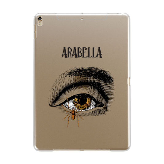 Personalised Vintage Halloween Eye Apple iPad Gold Case