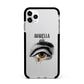 Personalised Vintage Halloween Eye Apple iPhone 11 Pro Max in Silver with Black Impact Case