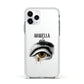 Personalised Vintage Halloween Eye Apple iPhone 11 Pro in Silver with White Impact Case