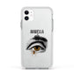 Personalised Vintage Halloween Eye Apple iPhone 11 in White with White Impact Case