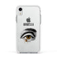 Personalised Vintage Halloween Eye Apple iPhone XR Impact Case White Edge on Silver Phone