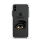 Personalised Vintage Halloween Eye Apple iPhone Xs Impact Case White Edge on Black Phone