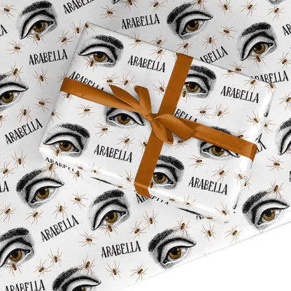 Personalised Vintage Halloween Eye Custom Wrapping Paper