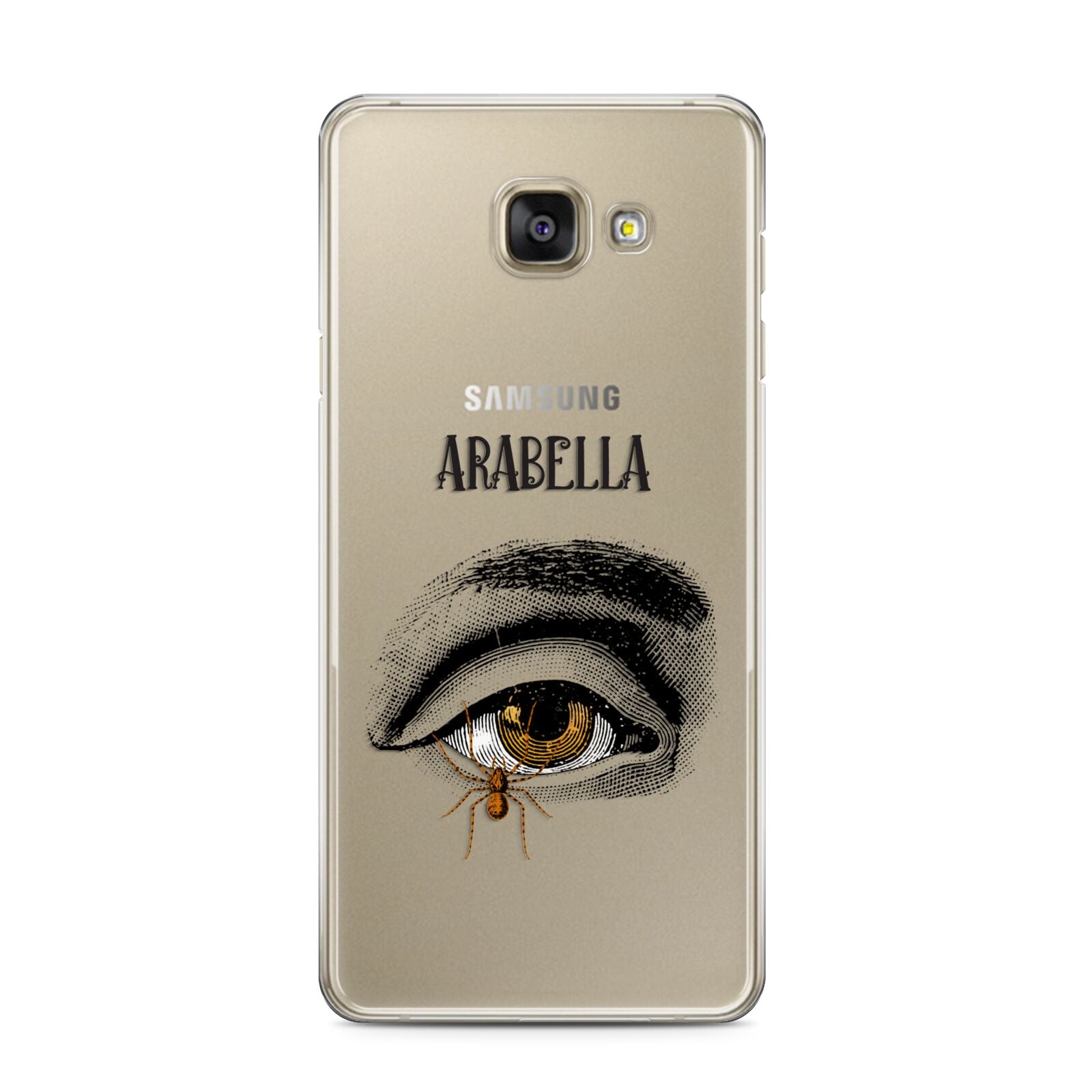 Personalised Vintage Halloween Eye Samsung Galaxy A3 2016 Case on gold phone