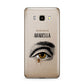 Personalised Vintage Halloween Eye Samsung Galaxy J7 2016 Case on gold phone