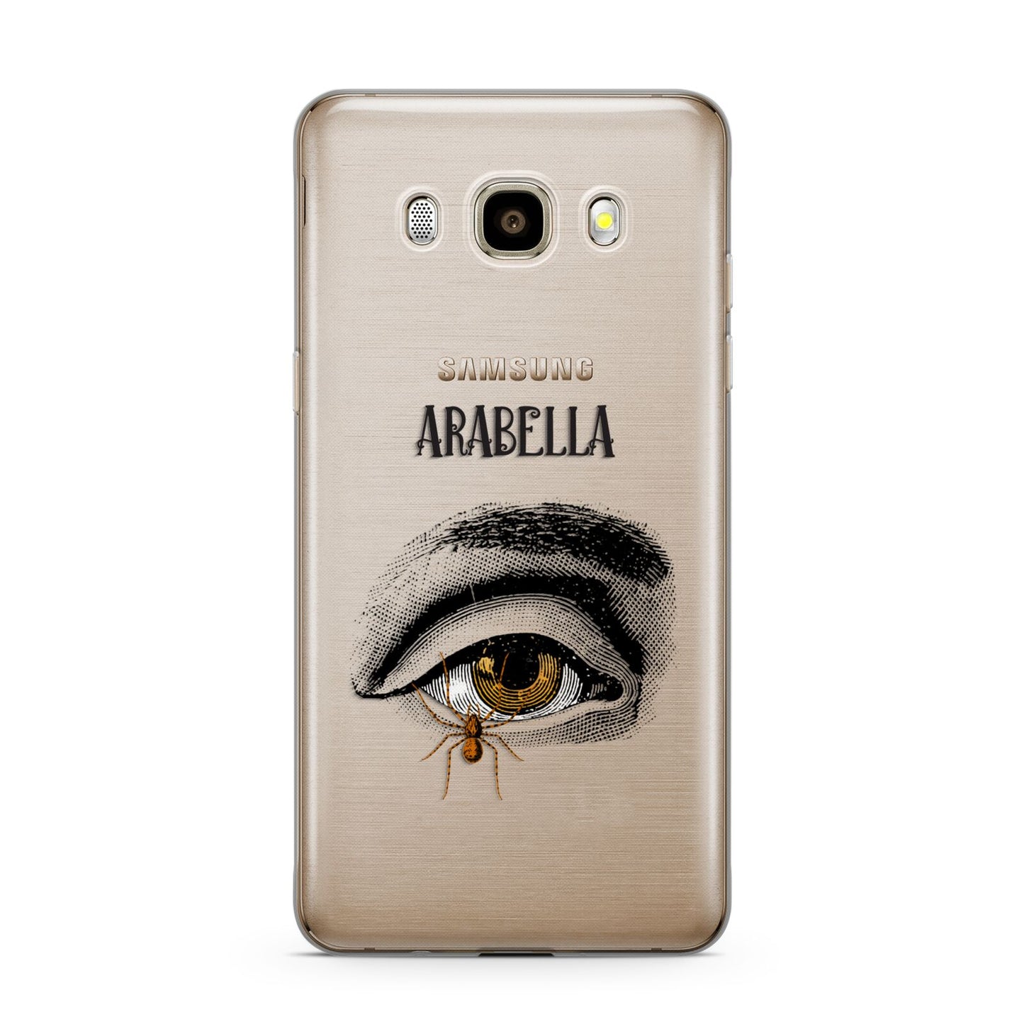 Personalised Vintage Halloween Eye Samsung Galaxy J7 2016 Case on gold phone