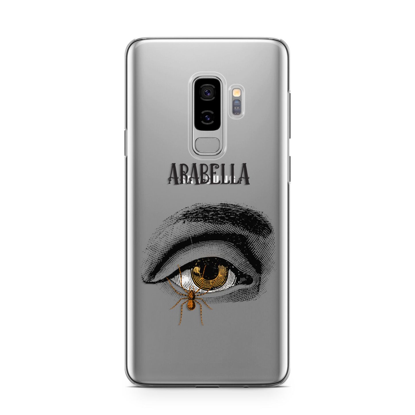 Personalised Vintage Halloween Eye Samsung Galaxy S9 Plus Case on Silver phone