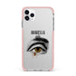 Personalised Vintage Halloween Eye iPhone 11 Pro Max Impact Pink Edge Case