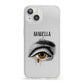 Personalised Vintage Halloween Eye iPhone 13 Clear Bumper Case