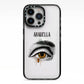 Personalised Vintage Halloween Eye iPhone 13 Pro Black Impact Case on Silver phone