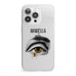 Personalised Vintage Halloween Eye iPhone 13 Pro Clear Bumper Case