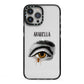 Personalised Vintage Halloween Eye iPhone 13 Pro Max Black Impact Case on Silver phone
