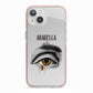 Personalised Vintage Halloween Eye iPhone 13 TPU Impact Case with Pink Edges