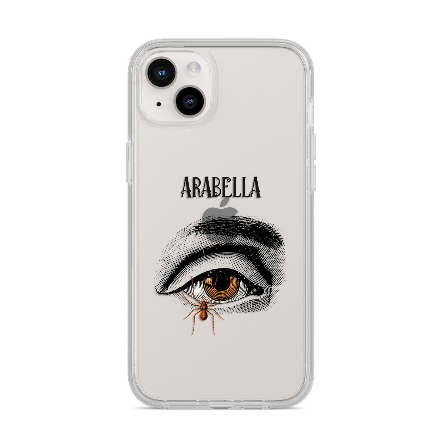 Personalised Vintage Halloween Eye iPhone 14 Plus Clear Tough Case Starlight