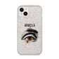 Personalised Vintage Halloween Eye iPhone 14 Plus Glitter Tough Case Starlight
