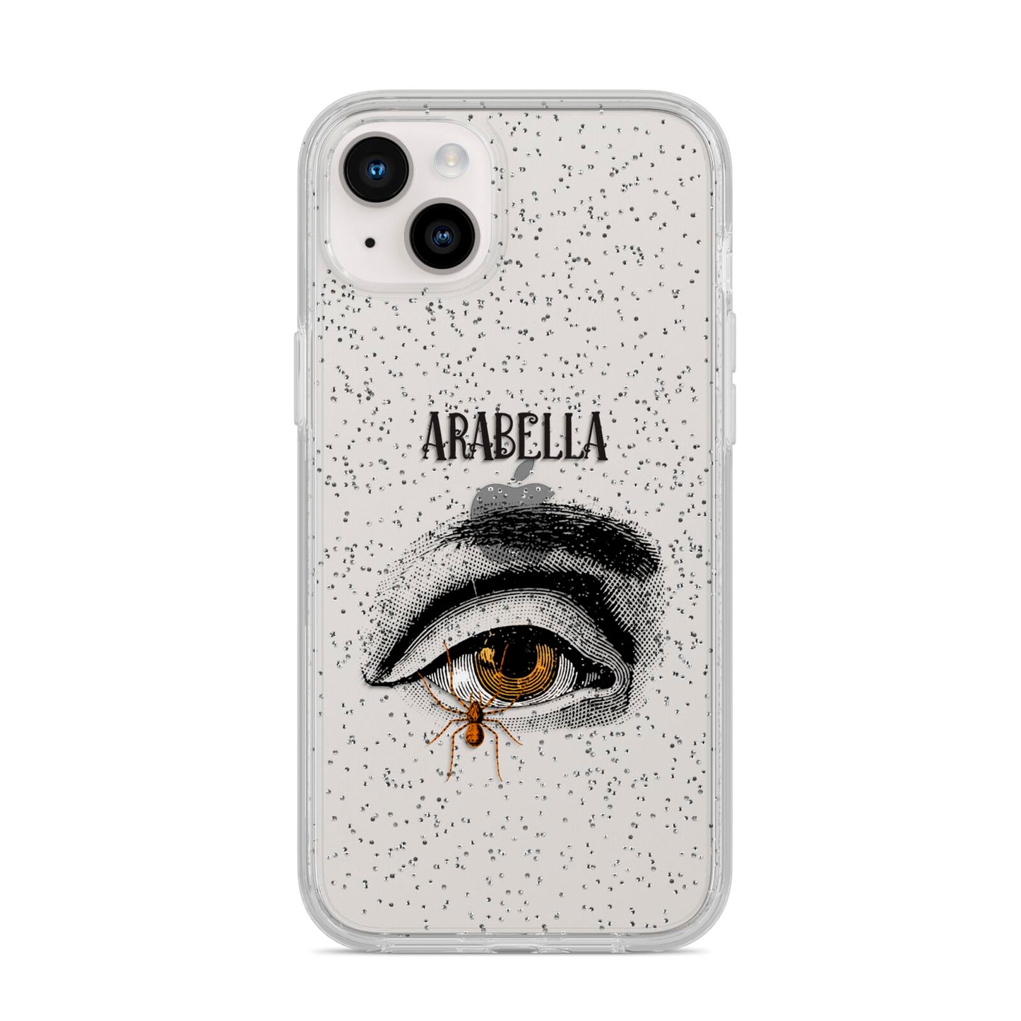 Personalised Vintage Halloween Eye iPhone 14 Plus Glitter Tough Case Starlight