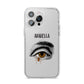 Personalised Vintage Halloween Eye iPhone 14 Pro Max Clear Tough Case Silver