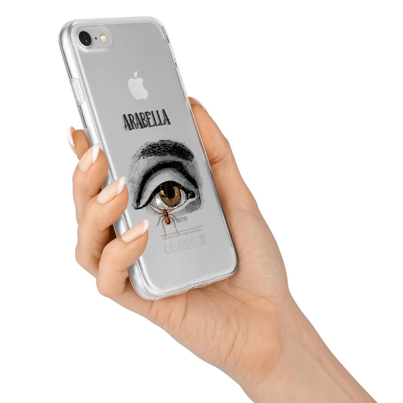 Personalised Vintage Halloween Eye iPhone 7 Bumper Case on Silver iPhone Alternative Image