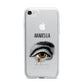 Personalised Vintage Halloween Eye iPhone 7 Bumper Case on Silver iPhone
