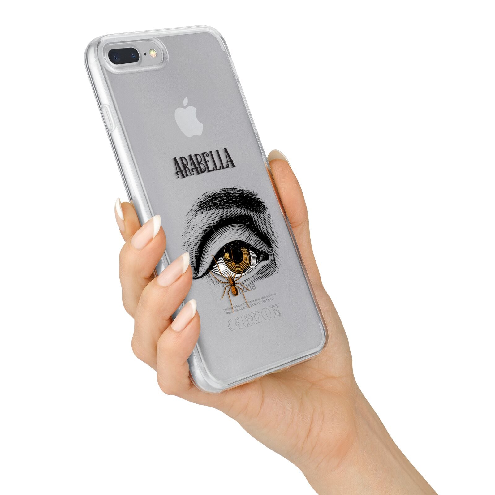Personalised Vintage Halloween Eye iPhone 7 Plus Bumper Case on Silver iPhone Alternative Image
