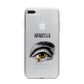 Personalised Vintage Halloween Eye iPhone 7 Plus Bumper Case on Silver iPhone