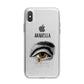 Personalised Vintage Halloween Eye iPhone X Bumper Case on Silver iPhone Alternative Image 1