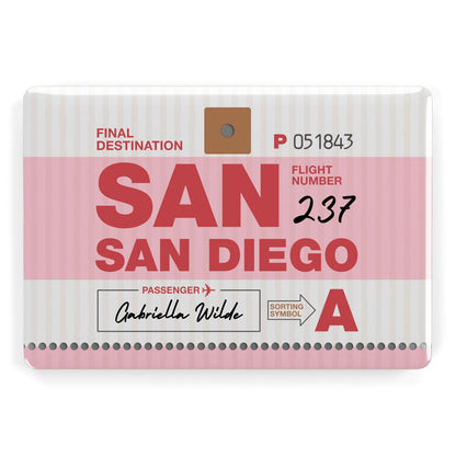 Personalised Vintage Luggage Tag Apple MacBook Case