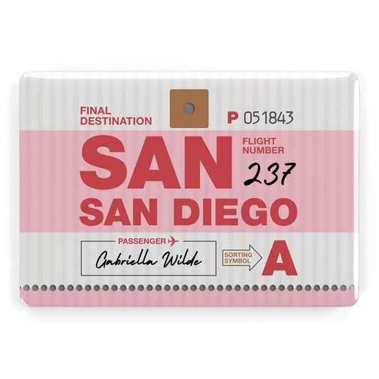 Personalised Vintage Luggage Tag Apple MacBook Case